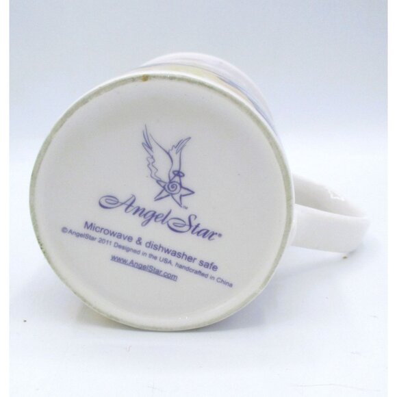 Angel Star Porcelain Angel Coffee Mug 2011 Wings Yellow Dress Design - Picture 2 of 6